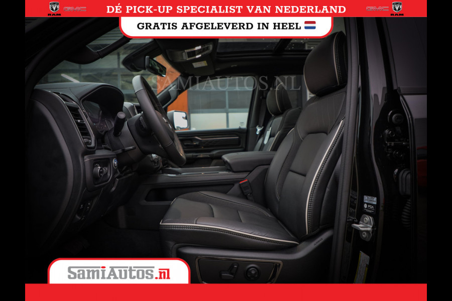 Dodge Ram 1500 LIMITED NIGHT H.O 540PK 706 Nm 2025 | XB9 | MASSAGE | BOM VOL | CREW CAB | DUBBELE CABINE | GRIJSKENTEKEN | DE MEEST LUXUEUZE en BEGEERDE Pick-up | VOORRAAD NR 2357 - 5182
