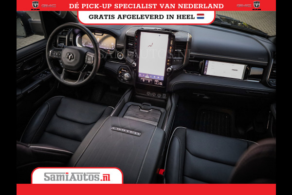 Dodge Ram 1500 LIMITED NIGHT H.O 540PK 706 Nm | XB9 | MASSAGE | BOM VOL | PWD IVORY | CREW CAB | DUBBELE CABINE | GRIJSKENTEKEN | 5 PERSOONS | DE MEEST LUXUEUZE en BEGEERDE Pick-up | VOORRAAD NR 2351 - 7478