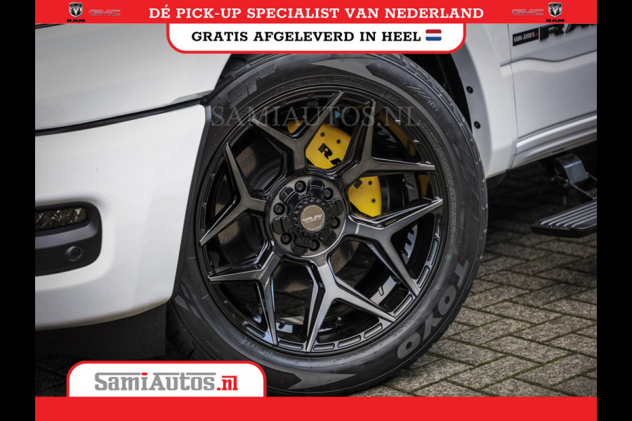 Dodge Ram 1500 LIMITED NIGHT H.O 540PK 706 Nm | XB9 | MASSAGE | BOM VOL | PWD IVORY | CREW CAB | DUBBELE CABINE | GRIJSKENTEKEN | 5 PERSOONS | DE MEEST LUXUEUZE en BEGEERDE Pick-up | VOORRAAD NR 2351 - 7478