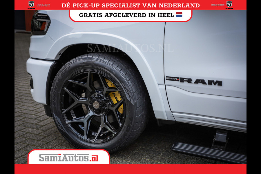 Dodge Ram 1500 LIMITED NIGHT H.O 540PK 706 Nm | XB9 | MASSAGE | BOM VOL | PWD IVORY | CREW CAB | DUBBELE CABINE | GRIJSKENTEKEN | 5 PERSOONS | DE MEEST LUXUEUZE en BEGEERDE Pick-up | VOORRAAD NR 2351 - 7478