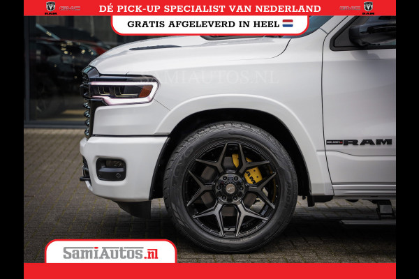Dodge Ram 1500 LIMITED NIGHT H.O 540PK 706 Nm | XB9 | MASSAGE | BOM VOL | PWD IVORY | CREW CAB | DUBBELE CABINE | GRIJSKENTEKEN | 5 PERSOONS | DE MEEST LUXUEUZE en BEGEERDE Pick-up | VOORRAAD NR 2351 - 7478