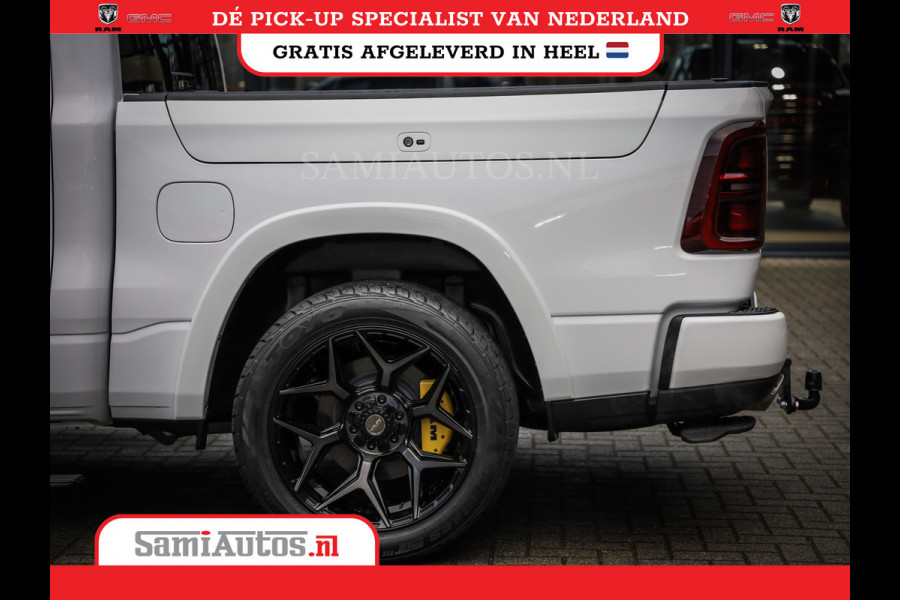 Dodge Ram 1500 LIMITED NIGHT H.O 540PK 706 Nm | XB9 | MASSAGE | BOM VOL | PWD IVORY | CREW CAB | DUBBELE CABINE | GRIJSKENTEKEN | 5 PERSOONS | DE MEEST LUXUEUZE en BEGEERDE Pick-up | VOORRAAD NR 2351 - 7478