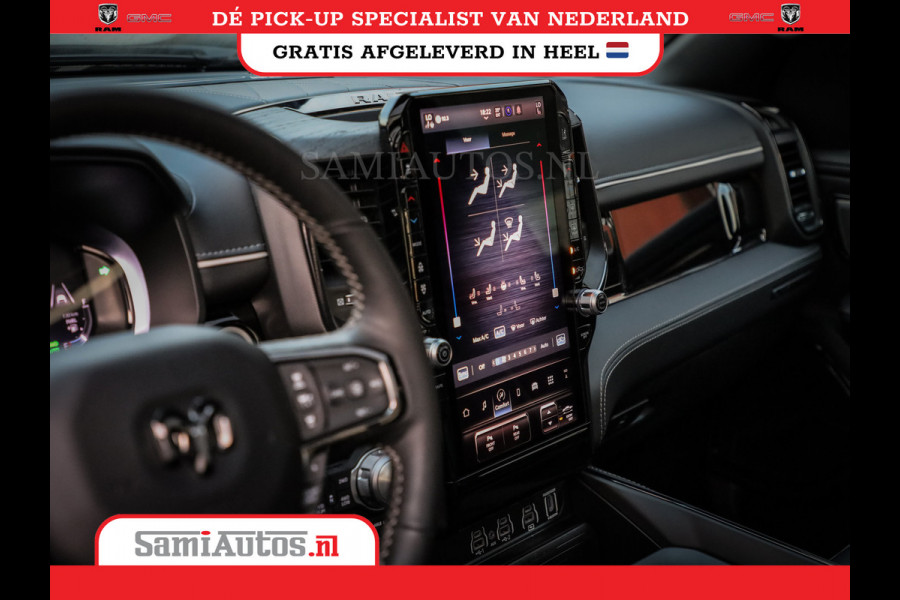 Dodge Ram 1500 LIMITED NIGHT H.O 540PK 706 Nm | XB9 | MASSAGE | BOM VOL | PWD IVORY | CREW CAB | DUBBELE CABINE | GRIJSKENTEKEN | 5 PERSOONS | DE MEEST LUXUEUZE en BEGEERDE Pick-up | VOORRAAD NR 2351 - 7478