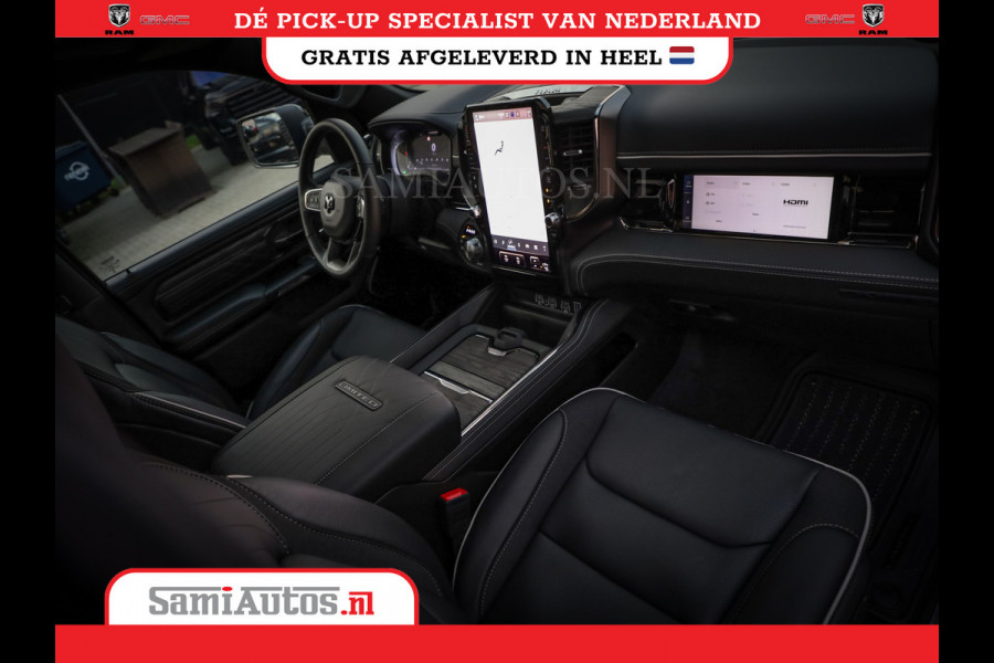 Dodge Ram 1500 LIMITED NIGHT H.O 540PK 706 Nm | XB9 | MASSAGE | BOM VOL | PWD IVORY | CREW CAB | DUBBELE CABINE | GRIJSKENTEKEN | 5 PERSOONS | DE MEEST LUXUEUZE en BEGEERDE Pick-up | VOORRAAD NR 2351 - 7478