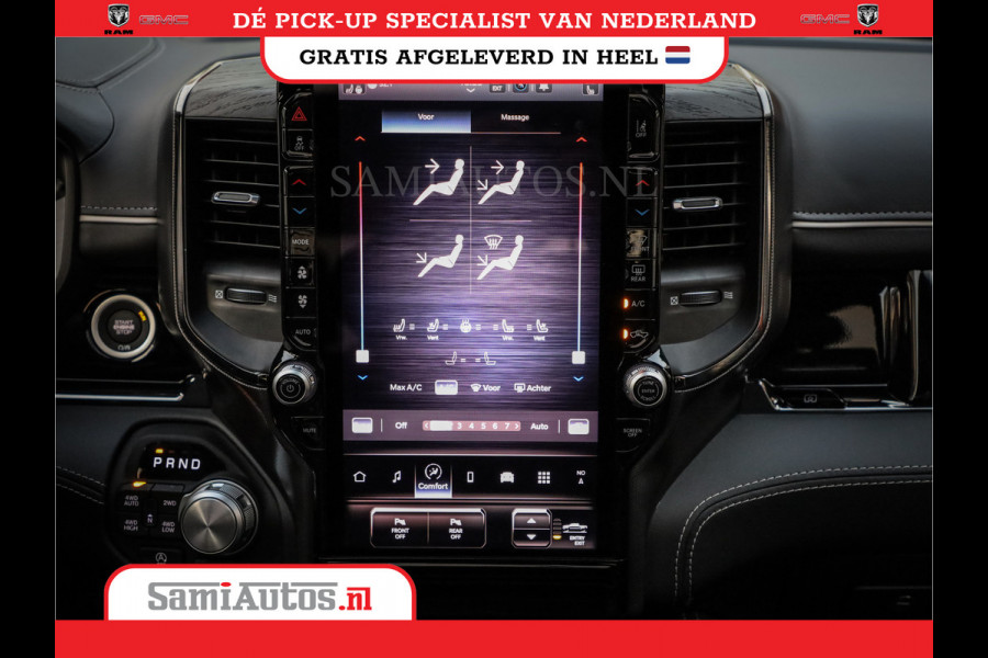 Dodge Ram 1500 LIMITED NIGHT H.O 540PK 706 Nm | XB9 | MASSAGE | BOM VOL | PWD IVORY | CREW CAB | DUBBELE CABINE | GRIJSKENTEKEN | 5 PERSOONS | DE MEEST LUXUEUZE en BEGEERDE Pick-up | VOORRAAD NR 2351 - 7478