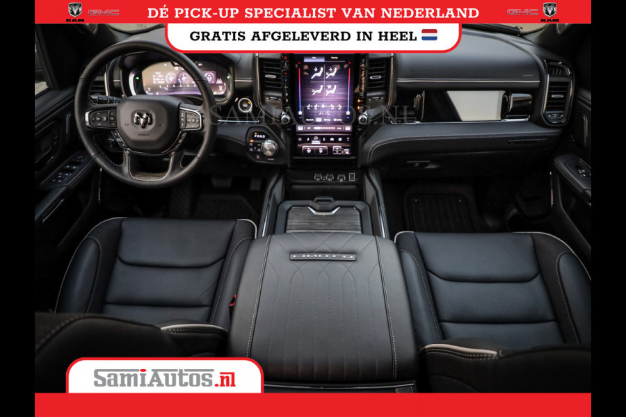 Dodge Ram 1500 LIMITED NIGHT H.O 540PK 706 Nm | XB9 | MASSAGE | BOM VOL | PWD IVORY | CREW CAB | DUBBELE CABINE | GRIJSKENTEKEN | 5 PERSOONS | DE MEEST LUXUEUZE en BEGEERDE Pick-up | VOORRAAD NR 2351 - 7478