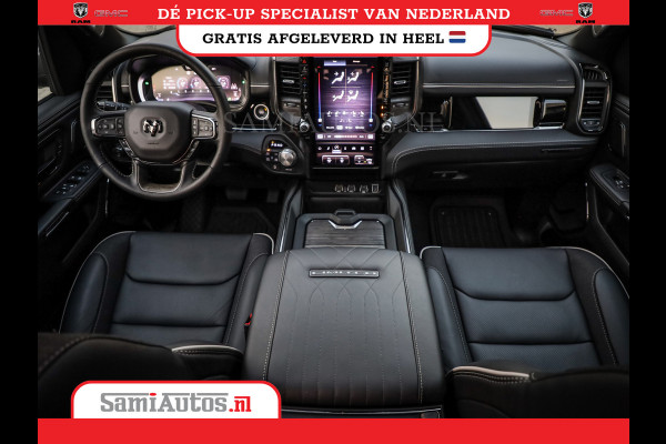 Dodge Ram 1500 LIMITED NIGHT H.O 540PK 706 Nm | XB9 | MASSAGE | BOM VOL | PWD IVORY | CREW CAB | DUBBELE CABINE | GRIJSKENTEKEN | 5 PERSOONS | DE MEEST LUXUEUZE en BEGEERDE Pick-up | VOORRAAD NR 2351 - 7478