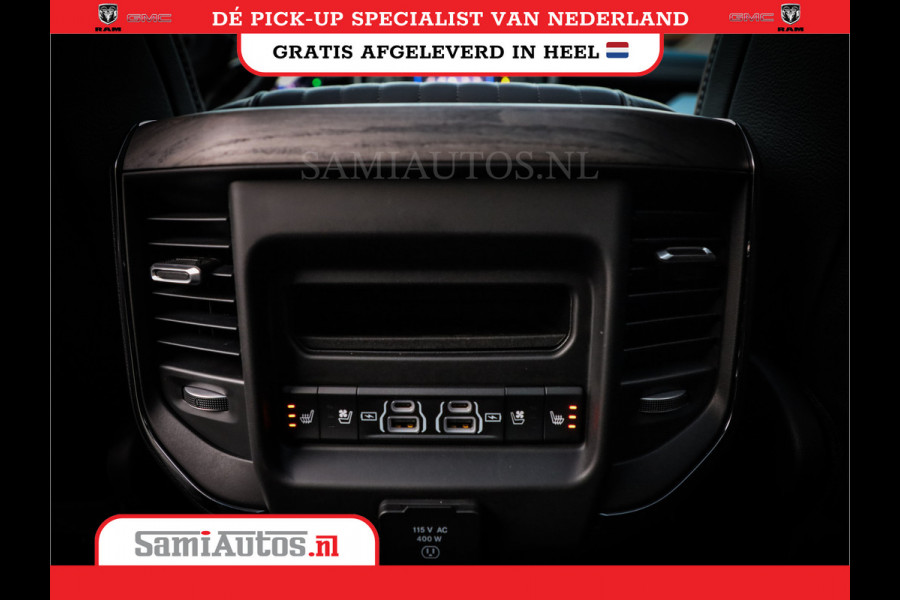 Dodge Ram 1500 LIMITED NIGHT H.O 540PK 706 Nm | XB9 | MASSAGE | BOM VOL | PWD IVORY | CREW CAB | DUBBELE CABINE | GRIJSKENTEKEN | 5 PERSOONS | DE MEEST LUXUEUZE en BEGEERDE Pick-up | VOORRAAD NR 2351 - 7478