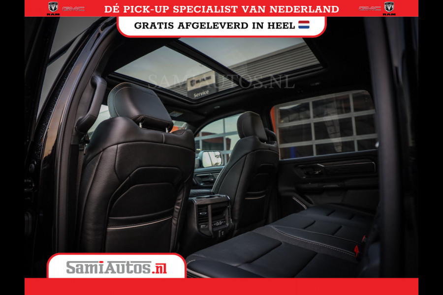Dodge Ram 1500 LIMITED NIGHT H.O 540PK 706 Nm | XB9 | MASSAGE | BOM VOL | PWD IVORY | CREW CAB | DUBBELE CABINE | GRIJSKENTEKEN | 5 PERSOONS | DE MEEST LUXUEUZE en BEGEERDE Pick-up | VOORRAAD NR 2351 - 7478