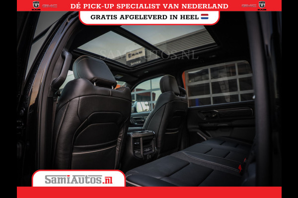 Dodge Ram 1500 LIMITED NIGHT H.O 540PK 706 Nm | XB9 | MASSAGE | BOM VOL | PWD IVORY | CREW CAB | DUBBELE CABINE | GRIJSKENTEKEN | 5 PERSOONS | DE MEEST LUXUEUZE en BEGEERDE Pick-up | VOORRAAD NR 2351 - 7478