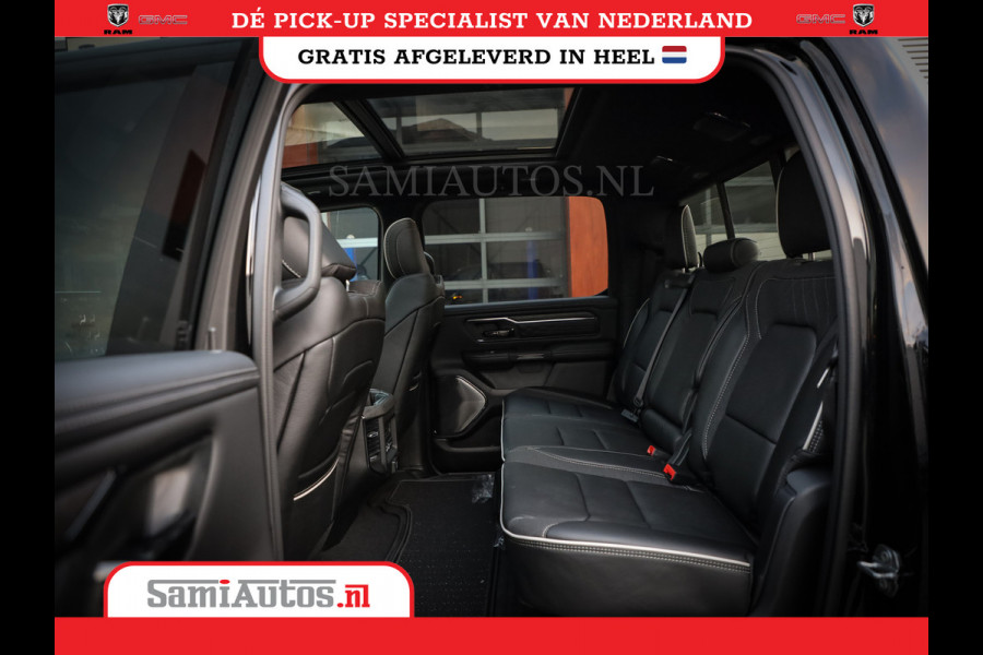 Dodge Ram 1500 LIMITED NIGHT H.O 540PK 706 Nm | XB9 | MASSAGE | BOM VOL | PWD IVORY | CREW CAB | DUBBELE CABINE | GRIJSKENTEKEN | 5 PERSOONS | DE MEEST LUXUEUZE en BEGEERDE Pick-up | VOORRAAD NR 2351 - 7478