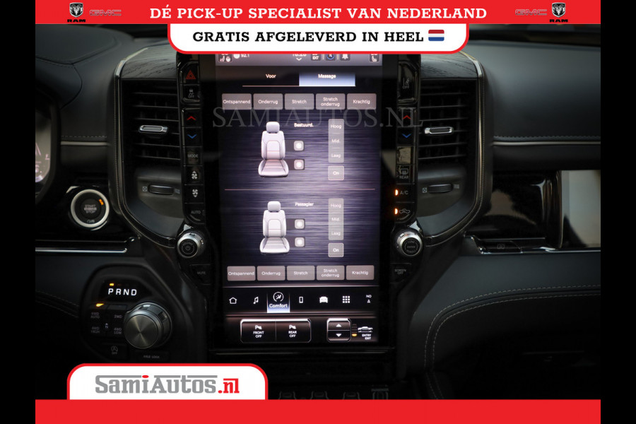 Dodge Ram 1500 LIMITED NIGHT H.O 540PK 706 Nm | XB9 | MASSAGE | BOM VOL | PWD IVORY | CREW CAB | DUBBELE CABINE | GRIJSKENTEKEN | 5 PERSOONS | DE MEEST LUXUEUZE en BEGEERDE Pick-up | VOORRAAD NR 2351 - 7478