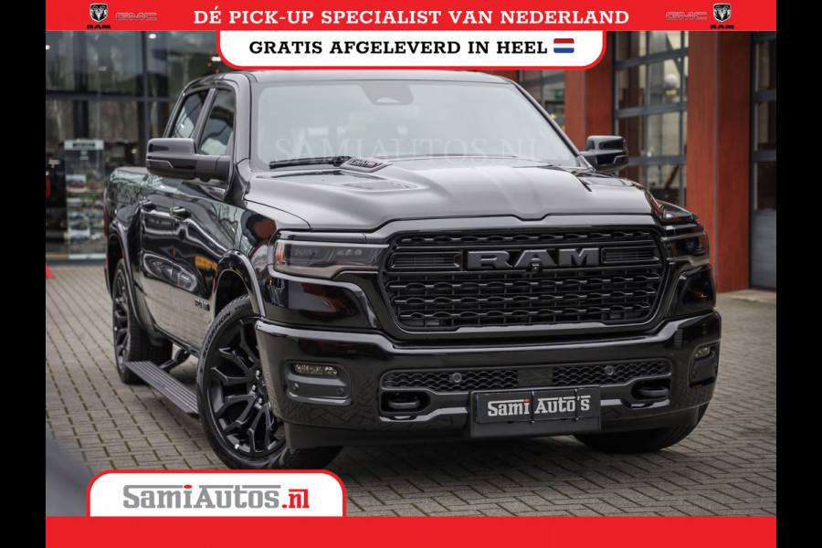 Dodge Ram 1500 LIMITED NIGHT 540PK 706 Nm HIGH OUTPUT | XB9 | MASSAGE | BOM VOL | CREW CAB | DUBBELE CABINE | GRIJSKENTEKEN | DE MEEST LUXUEUZE en BEGEERDE Pick-up VOORRAAD NR 2354 - 3380