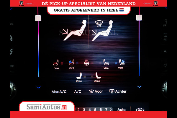 Dodge Ram 1500 LIMITED NIGHT 540PK 706 Nm HIGH OUTPUT | XB9 | MASSAGE | BOM VOL | CREW CAB | DUBBELE CABINE | GRIJSKENTEKEN | DE MEEST LUXUEUZE en BEGEERDE Pick-up VOORRAAD NR 2354 - 3380