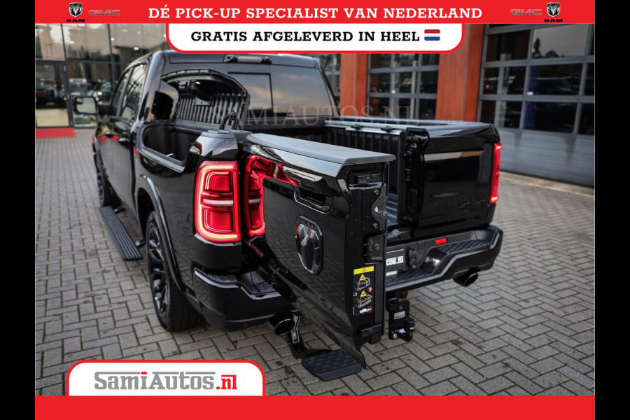 Dodge Ram 1500 DE MEEST LUXUEUZE PICK UP LIMITED NIGHT HIGH OUTPUT H.O 540PK 706 Nm 2025 | XB9 | MASSAGE | BOM VOL | CREW CAB | DUBBELE CABINE | GRIJSKENTEKEN | VOORRAAD NR 2333 - 5129