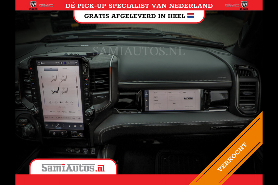 Dodge Ram 1500 LIMITED NIGHT H.O 540PK 706 Nm 2025 | XB9 | MASSAGE | BOM VOL | CREW CAB | DUBBELE CABINE | GRIJSKENTEKEN | DE MEEST LUXUEUZE en BEGEERDE Pick-up VOORRAAD NR 2330 - 7407