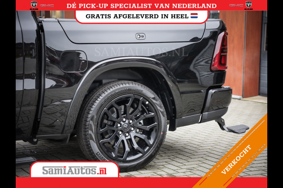 Dodge Ram 1500 LIMITED NIGHT H.O 540PK 706 Nm 2025 | XB9 | MASSAGE | BOM VOL | CREW CAB | DUBBELE CABINE | GRIJSKENTEKEN | DE MEEST LUXUEUZE en BEGEERDE Pick-up VOORRAAD NR 2330 - 7407