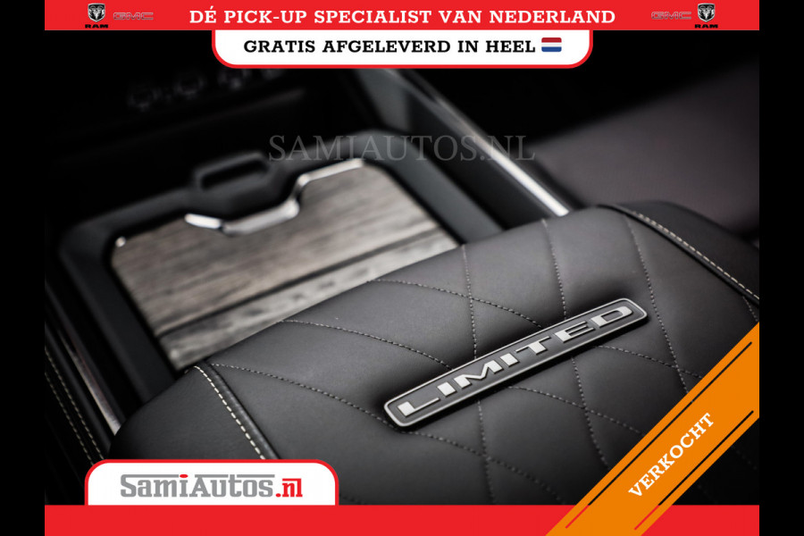 Dodge Ram 1500 LIMITED NIGHT H.O 540PK 706 Nm 2025 | XB9 | MASSAGE | BOM VOL | CREW CAB | DUBBELE CABINE | GRIJSKENTEKEN | DE MEEST LUXUEUZE en BEGEERDE Pick-up VOORRAAD NR 2330 - 7407
