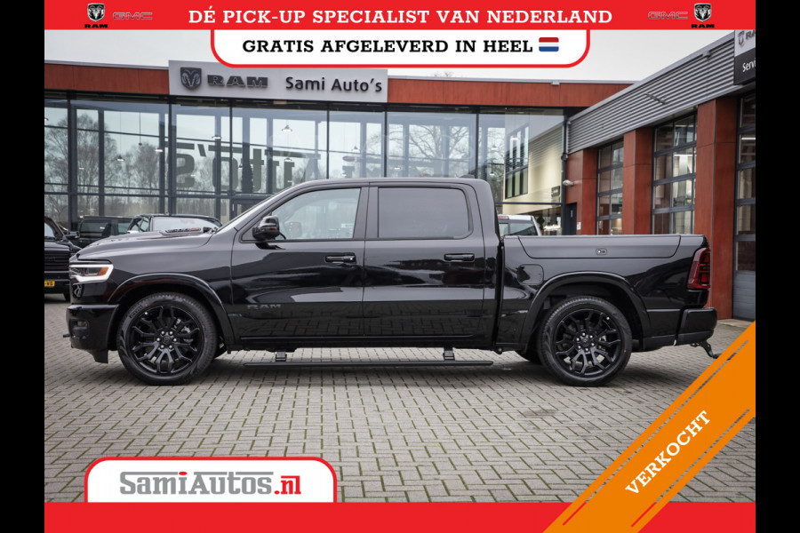Dodge Ram 1500 LIMITED NIGHT H.O 540PK 706 Nm 2025 | XB9 | MASSAGE | BOM VOL | CREW CAB | DUBBELE CABINE | GRIJSKENTEKEN | DE MEEST LUXUEUZE en BEGEERDE Pick-up VOORRAAD NR 2330 - 7407