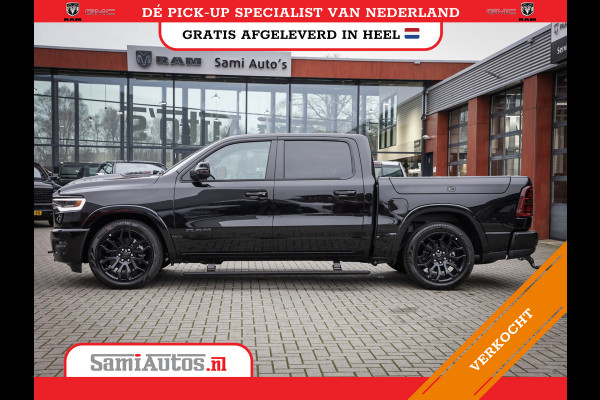 Dodge Ram 1500 LIMITED NIGHT H.O 540PK 706 Nm 2025 | XB9 | MASSAGE | BOM VOL | CREW CAB | DUBBELE CABINE | GRIJSKENTEKEN | DE MEEST LUXUEUZE en BEGEERDE Pick-up VOORRAAD NR 2330 - 7407