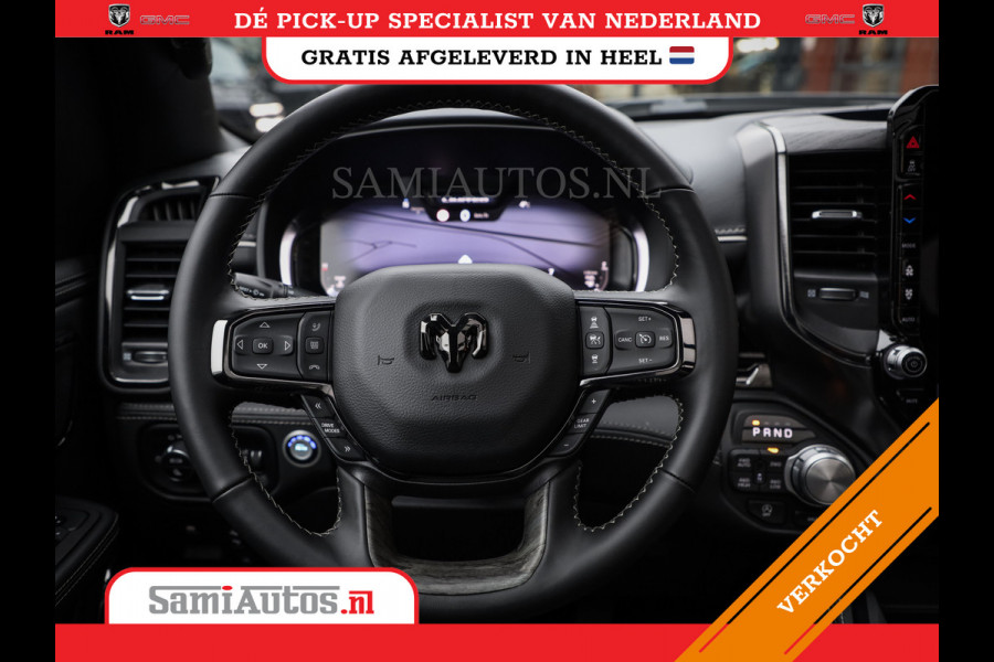 Dodge Ram 1500 LIMITED NIGHT H.O 540PK 706 Nm 2025 | XB9 | MASSAGE | BOM VOL | CREW CAB | DUBBELE CABINE | GRIJSKENTEKEN | DE MEEST LUXUEUZE en BEGEERDE Pick-up VOORRAAD NR 2330 - 7407