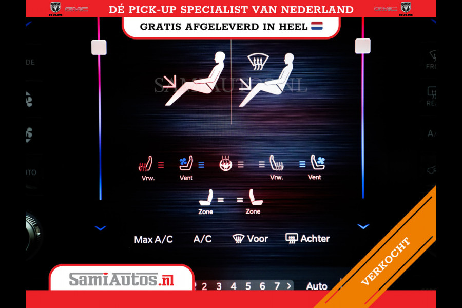 Dodge Ram 1500 LIMITED NIGHT H.O 540PK 706 Nm 2025 | XB9 | MASSAGE | BOM VOL | CREW CAB | DUBBELE CABINE | GRIJSKENTEKEN | DE MEEST LUXUEUZE en BEGEERDE Pick-up VOORRAAD NR 2330 - 7407