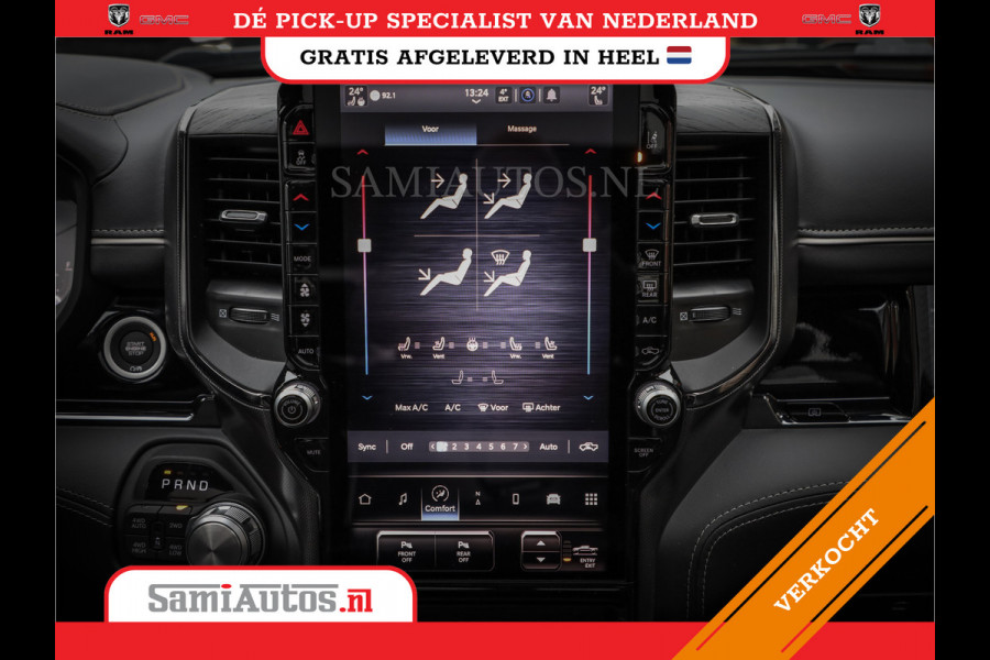 Dodge Ram 1500 LIMITED NIGHT H.O 540PK 706 Nm 2025 | XB9 | MASSAGE | BOM VOL | CREW CAB | DUBBELE CABINE | GRIJSKENTEKEN | DE MEEST LUXUEUZE en BEGEERDE Pick-up VOORRAAD NR 2330 - 7407