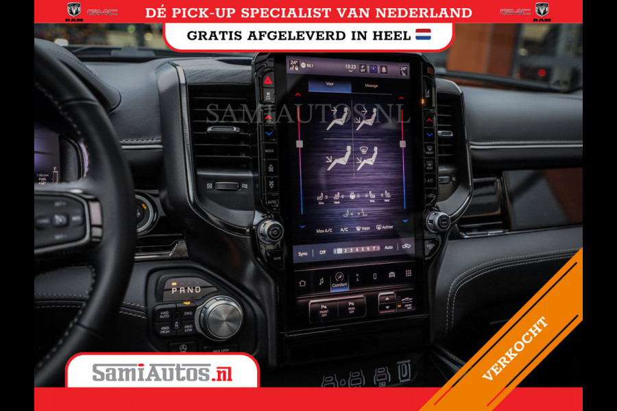 Dodge Ram 1500 LIMITED NIGHT H.O 540PK 706 Nm 2025 | XB9 | MASSAGE | BOM VOL | CREW CAB | DUBBELE CABINE | GRIJSKENTEKEN | DE MEEST LUXUEUZE en BEGEERDE Pick-up VOORRAAD NR 2330 - 7407