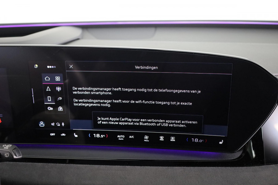 Audi Q6 e-tron First Edition 100 kWh 388 pk | Private lease vanaf € 1749,- pm | Verlengde garantie | Navigatie | Panoramadak | Luchtvering | Bang & Olufsen Audio | 21" Lichtmetalen velgen |