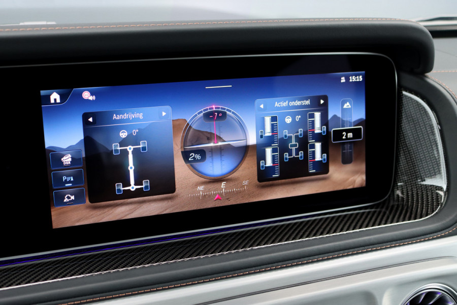 Mercedes-Benz G-Klasse AMG 63 Aut9 | Facelift | 'Manufaktur' | Performance-pakket | Distronic+ | AMG Drivers Package | Verwarmd Stuurwiel | Carbonpakket | Trekhaak | Keyless Go | Massage | Techniekpakket |