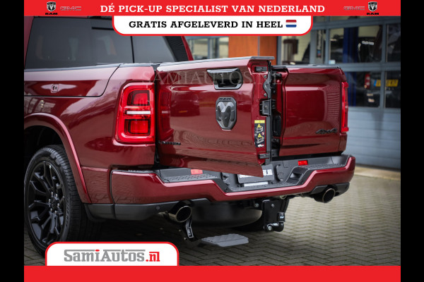 Dodge Ram 1500 LIMITED NIGHT HIGH OUTPUT 540PK 706 Nm 2025 | XB9 | MASSAGE | BOM VOL | CREW CAB | DUBBELE CABINE | GRIJSKENTEKEN | DE MEEST LUXUEUZE en BEGEERDE Pick-up | VOORRAAD NR 2302 - 7425