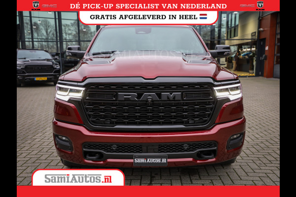 Dodge Ram 1500 LIMITED NIGHT HIGH OUTPUT 540PK 706 Nm 2025 | XB9 | MASSAGE | BOM VOL | CREW CAB | DUBBELE CABINE | GRIJSKENTEKEN | DE MEEST LUXUEUZE en BEGEERDE Pick-up | VOORRAAD NR 2302 - 7425