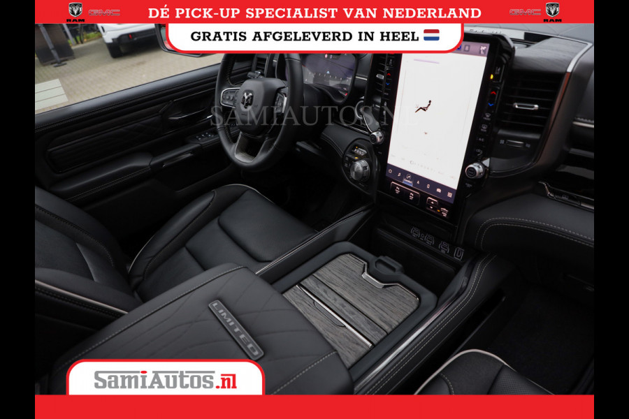 Dodge Ram 1500 LIMITED NIGHT HIGH OUTPUT 540PK 706 Nm 2025 | XB9 | MASSAGE | BOM VOL | CREW CAB | DUBBELE CABINE | GRIJSKENTEKEN | DE MEEST LUXUEUZE en BEGEERDE Pick-up | VOORRAAD NR 2302 - 7425