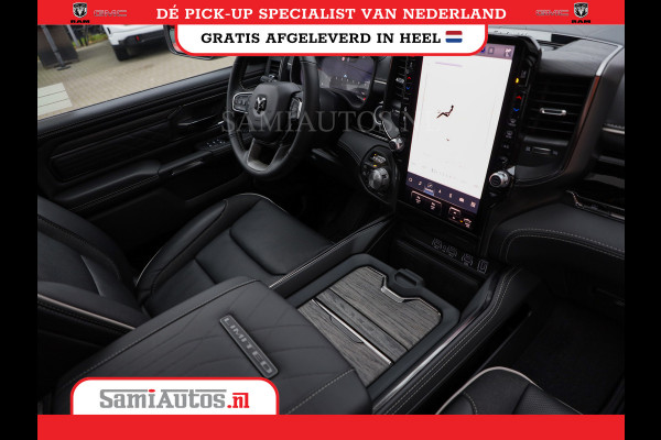 Dodge Ram 1500 LIMITED NIGHT HIGH OUTPUT 540PK 706 Nm 2025 | XB9 | MASSAGE | BOM VOL | CREW CAB | DUBBELE CABINE | GRIJSKENTEKEN | DE MEEST LUXUEUZE en BEGEERDE Pick-up | VOORRAAD NR 2302 - 7425