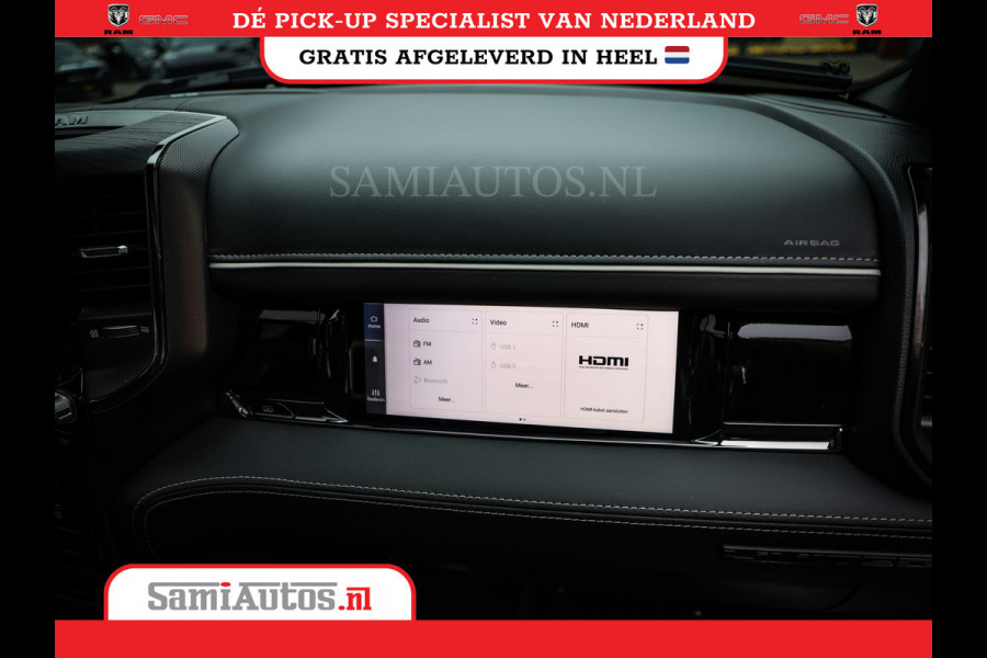 Dodge Ram 1500 LIMITED NIGHT HIGH OUTPUT 540PK 706 Nm 2025 | XB9 | MASSAGE | BOM VOL | CREW CAB | DUBBELE CABINE | GRIJSKENTEKEN | DE MEEST LUXUEUZE en BEGEERDE Pick-up | VOORRAAD NR 2302 - 7425