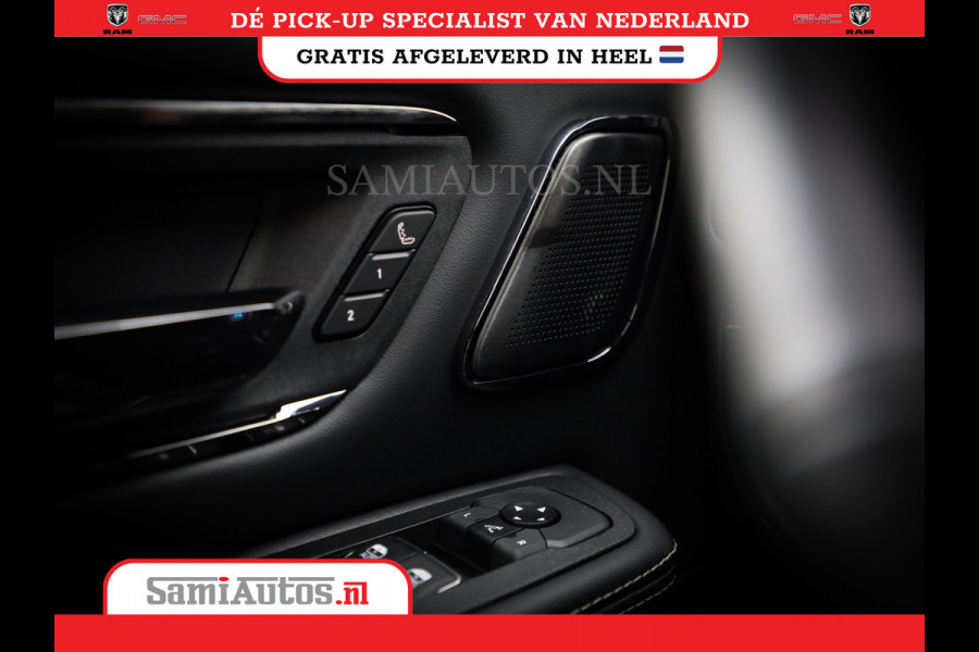 Dodge Ram 1500 LIMITED NIGHT HIGH OUTPUT 540PK 706 Nm 2025 | XB9 | MASSAGE | BOM VOL | CREW CAB | DUBBELE CABINE | GRIJSKENTEKEN | DE MEEST LUXUEUZE en BEGEERDE Pick-up | VOORRAAD NR 2302 - 7425