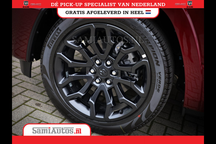 Dodge Ram 1500 LIMITED NIGHT HIGH OUTPUT 540PK 706 Nm 2025 | XB9 | MASSAGE | BOM VOL | CREW CAB | DUBBELE CABINE | GRIJSKENTEKEN | DE MEEST LUXUEUZE en BEGEERDE Pick-up | VOORRAAD NR 2302 - 7425