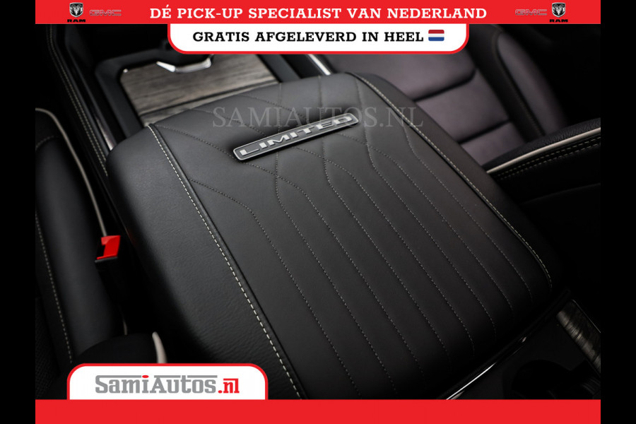 Dodge Ram 1500 LIMITED NIGHT HIGH OUTPUT 540PK 706 Nm 2025 | XB9 | MASSAGE | BOM VOL | CREW CAB | DUBBELE CABINE | GRIJSKENTEKEN | DE MEEST LUXUEUZE en BEGEERDE Pick-up | VOORRAAD NR 2302 - 7425