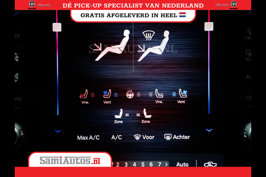 Dodge Ram 1500 LIMITED NIGHT HIGH OUTPUT 540PK 706 Nm 2025 | XB9 | MASSAGE | BOM VOL | CREW CAB | DUBBELE CABINE | GRIJSKENTEKEN | DE MEEST LUXUEUZE en BEGEERDE Pick-up | VOORRAAD NR 2302 - 7425