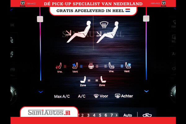 Dodge Ram 1500 LIMITED NIGHT HIGH OUTPUT 540PK 706 Nm 2025 | XB9 | MASSAGE | BOM VOL | CREW CAB | DUBBELE CABINE | GRIJSKENTEKEN | DE MEEST LUXUEUZE en BEGEERDE Pick-up | VOORRAAD NR 2302 - 7425
