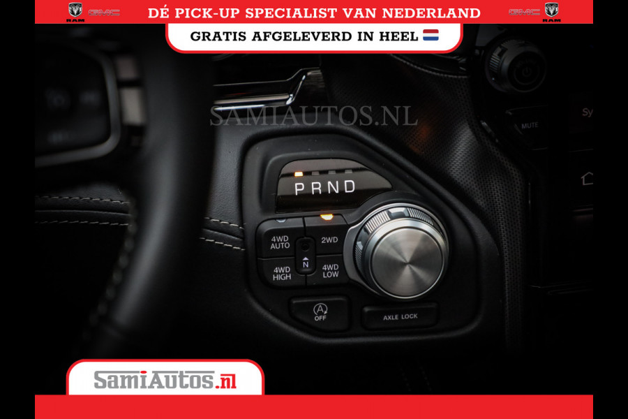 Dodge Ram 1500 LIMITED NIGHT HIGH OUTPUT 540PK 706 Nm 2025 | XB9 | MASSAGE | BOM VOL | CREW CAB | DUBBELE CABINE | GRIJSKENTEKEN | DE MEEST LUXUEUZE en BEGEERDE Pick-up | VOORRAAD NR 2302 - 7425