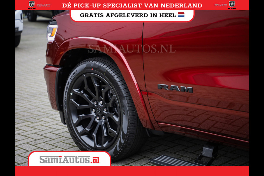 Dodge Ram 1500 LIMITED NIGHT HIGH OUTPUT 540PK 706 Nm 2025 | XB9 | MASSAGE | BOM VOL | CREW CAB | DUBBELE CABINE | GRIJSKENTEKEN | DE MEEST LUXUEUZE en BEGEERDE Pick-up | VOORRAAD NR 2302 - 7425