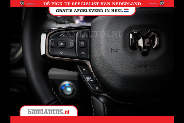 Dodge Ram 1500 LIMITED NIGHT HIGH OUTPUT 540PK 706 Nm 2025 | XB9 | MASSAGE | BOM VOL | CREW CAB | DUBBELE CABINE | GRIJSKENTEKEN | DE MEEST LUXUEUZE en BEGEERDE Pick-up | VOORRAAD NR 2302 - 7425