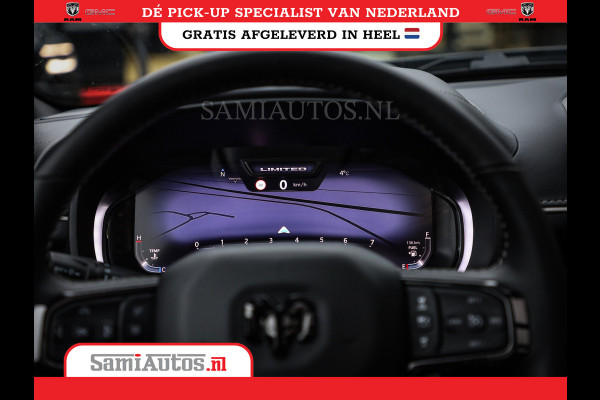 Dodge Ram 1500 LIMITED NIGHT HIGH OUTPUT 540PK 706 Nm 2025 | XB9 | MASSAGE | BOM VOL | CREW CAB | DUBBELE CABINE | GRIJSKENTEKEN | DE MEEST LUXUEUZE en BEGEERDE Pick-up | VOORRAAD NR 2302 - 7425