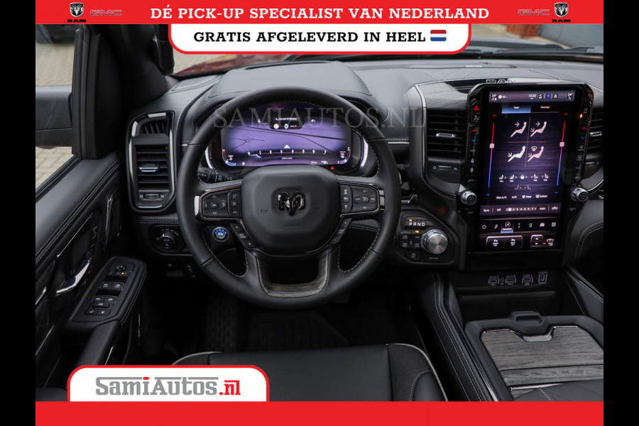 Dodge Ram 1500 LIMITED NIGHT HIGH OUTPUT 540PK 706 Nm 2025 | XB9 | MASSAGE | BOM VOL | CREW CAB | DUBBELE CABINE | GRIJSKENTEKEN | DE MEEST LUXUEUZE en BEGEERDE Pick-up | VOORRAAD NR 2302 - 7425