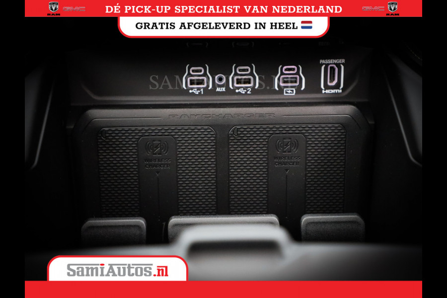 Dodge Ram 1500 LIMITED NIGHT HIGH OUTPUT 540PK 706 Nm 2025 | XB9 | MASSAGE | BOM VOL | CREW CAB | DUBBELE CABINE | GRIJSKENTEKEN | DE MEEST LUXUEUZE en BEGEERDE Pick-up | VOORRAAD NR 2302 - 7425