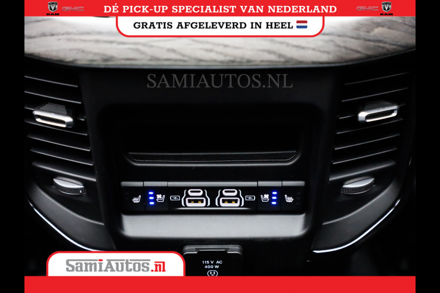 Dodge Ram 1500 LIMITED NIGHT HIGH OUTPUT 540PK 706 Nm 2025 | XB9 | MASSAGE | BOM VOL | CREW CAB | DUBBELE CABINE | GRIJSKENTEKEN | DE MEEST LUXUEUZE en BEGEERDE Pick-up | VOORRAAD NR 2302 - 7425