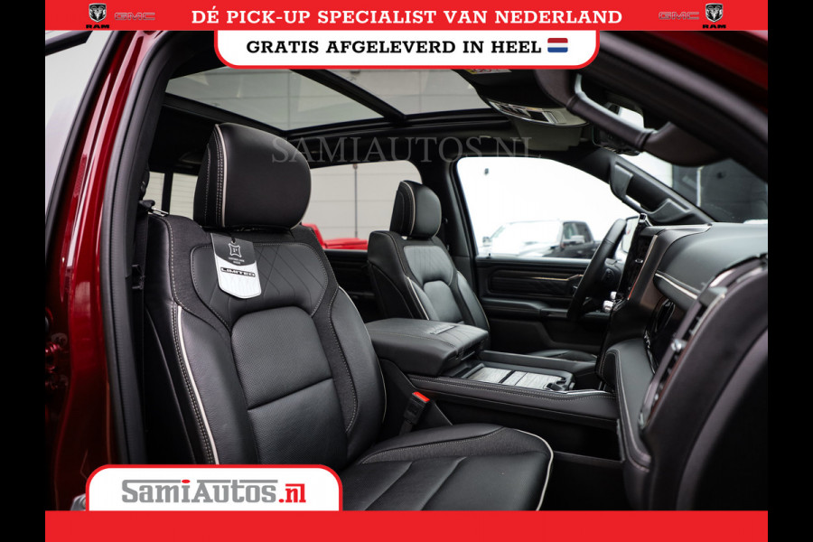 Dodge Ram 1500 LIMITED NIGHT HIGH OUTPUT 540PK 706 Nm 2025 | XB9 | MASSAGE | BOM VOL | CREW CAB | DUBBELE CABINE | GRIJSKENTEKEN | DE MEEST LUXUEUZE en BEGEERDE Pick-up | VOORRAAD NR 2302 - 7425