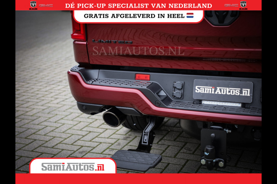 Dodge Ram 1500 LIMITED NIGHT HIGH OUTPUT 540PK 706 Nm 2025 | XB9 | MASSAGE | BOM VOL | CREW CAB | DUBBELE CABINE | GRIJSKENTEKEN | DE MEEST LUXUEUZE en BEGEERDE Pick-up | VOORRAAD NR 2302 - 7425