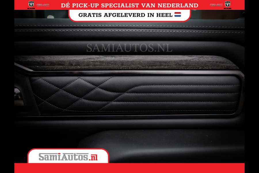 Dodge Ram 1500 LIMITED NIGHT HIGH OUTPUT 540PK 706 Nm 2025 | XB9 | MASSAGE | BOM VOL | CREW CAB | DUBBELE CABINE | GRIJSKENTEKEN | DE MEEST LUXUEUZE en BEGEERDE Pick-up | VOORRAAD NR 2302 - 7425